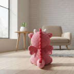 Amigurumi Crochet Pattern, Pink Dragon with Heart, Valentine Plush Toy (PDF Pattern)