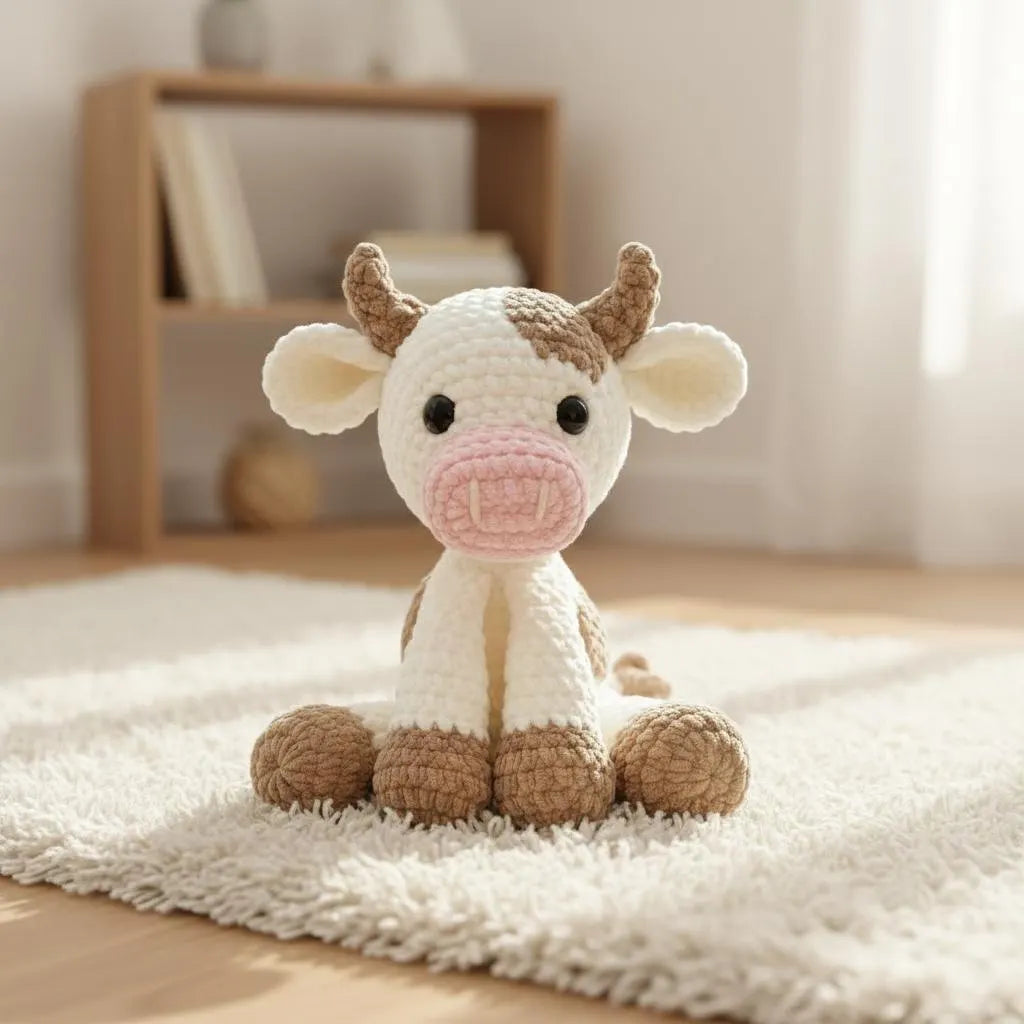 Crochet Cow Pattern PDF, Amigurumi Calf, Beginner Friendly