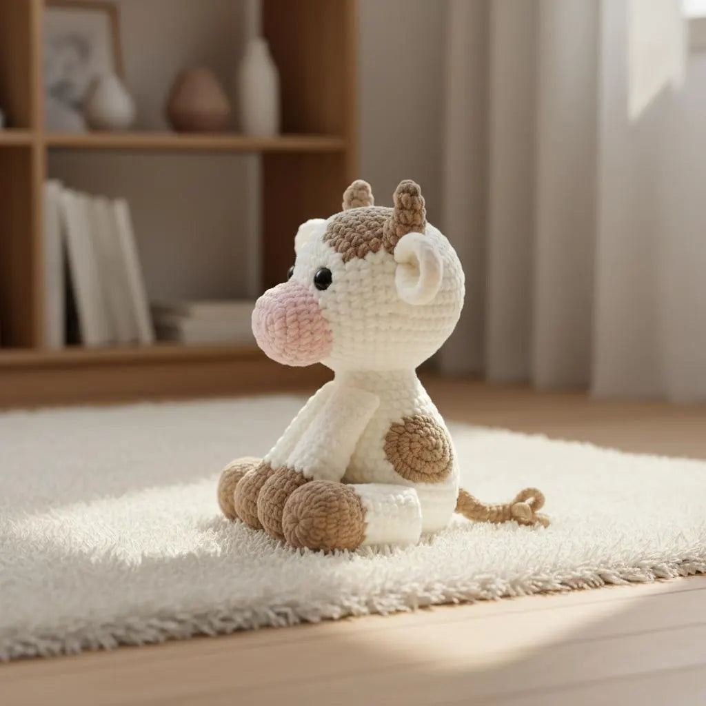 Crochet Cow Pattern PDF, Amigurumi Calf, Beginner Friendly