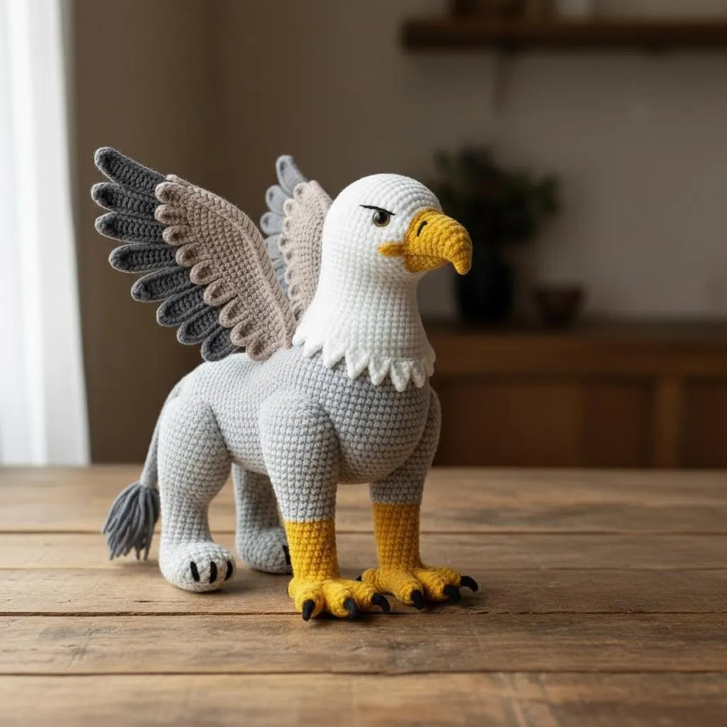 Griffin Amigurumi Crochet Pattern, Mythical Fantasy Animal (PDF Pattern)