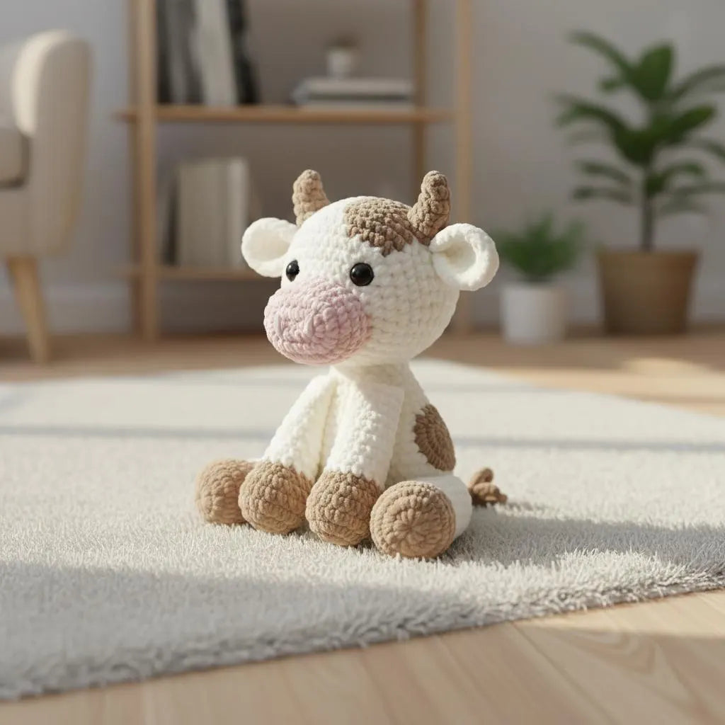 Crochet Cow Pattern PDF, Amigurumi Calf, Beginner Friendly