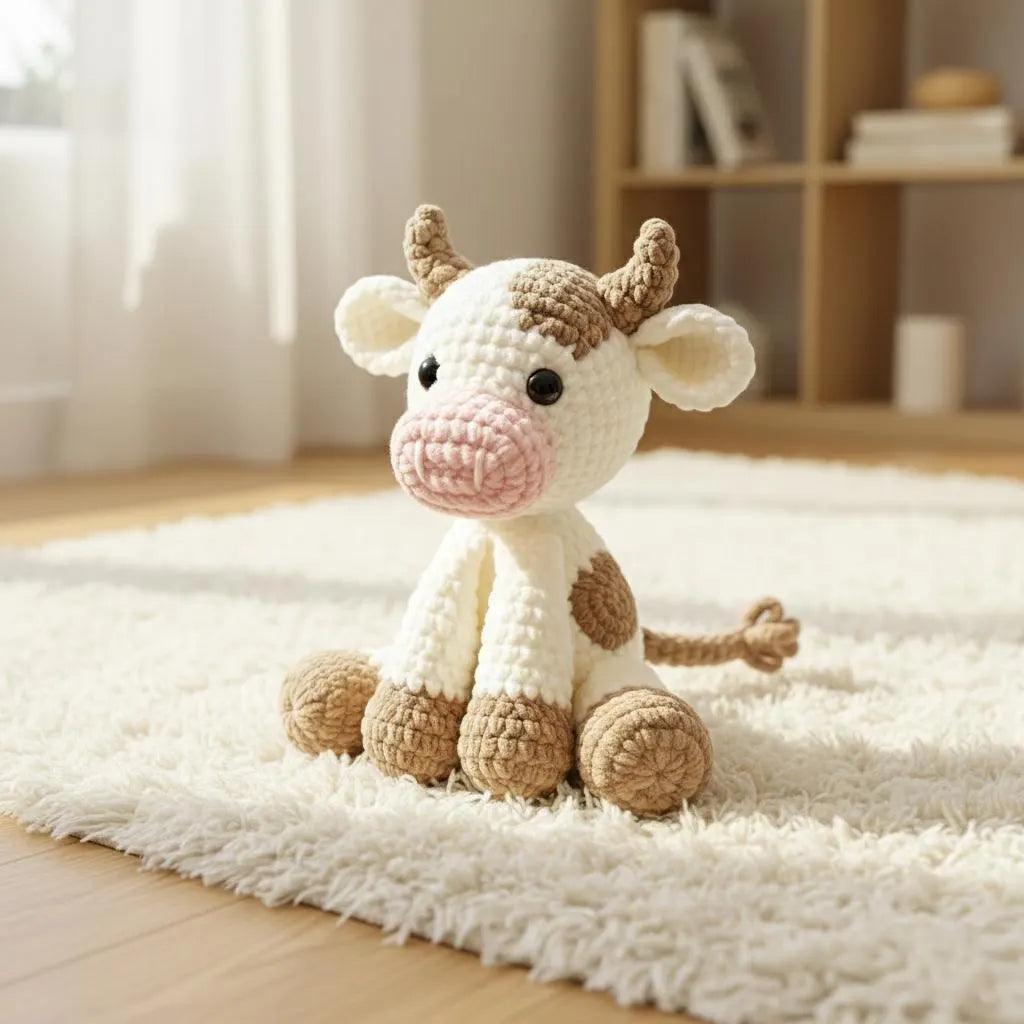 Crochet Cow Pattern PDF, Amigurumi Calf, Beginner Friendly