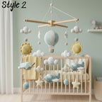 Handmade Baby Mobile X Frame, Airplane Crib Mobile, Hot Air Balloon Nursery Decor