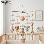 Handmade Circus Animal Baby Mobile, Elephant Giraffe Nursery Decor
