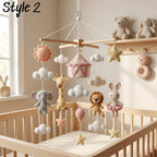 Handmade Circus Animal Baby Mobile, Elephant Giraffe Nursery Decor