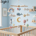 Ocean Baby Mobile, Crochet Whale Rainbow Lighthouse Crib Mobile