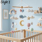 Ocean Baby Mobile, Crochet Whale Rainbow Lighthouse Crib Mobile