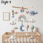 Ocean Baby Mobile, Crochet Whale Rainbow Lighthouse Crib Mobile