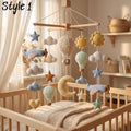 Handmade Sun & Rainbow Baby Mobile, Sky Theme Nursery Decor,