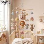Handmade Circus Animal Baby Mobile, Elephant Giraffe Nursery Decor