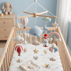 Ocean Baby Mobile, Crochet Whale Rainbow Lighthouse Crib Mobile