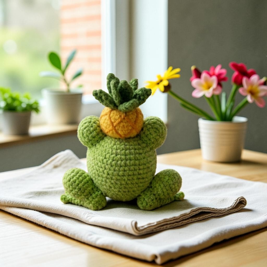 Animal Crochet Pattern Bundle, Frog and Bunny Amigurumi, Cute Kawaii Plush Set with Fruit Theme