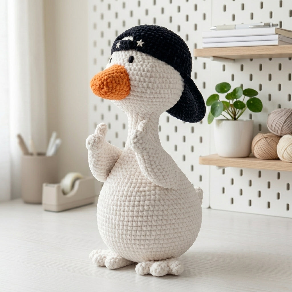 Duck Plush Crochet Pattern PDF, Cute Goose Amigurumi Tutorial