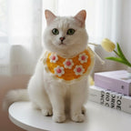 Crochet Cat Collar Pattern PDF, Sunny Daisy Pet Bib Tutorial, Cute Floral Cat Accessory DIY Gift