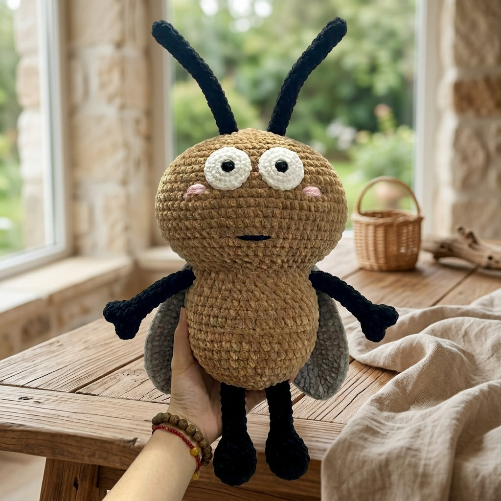 Cockroach Crochet Pattern PDF, Cute Insect Amigurumi Plush