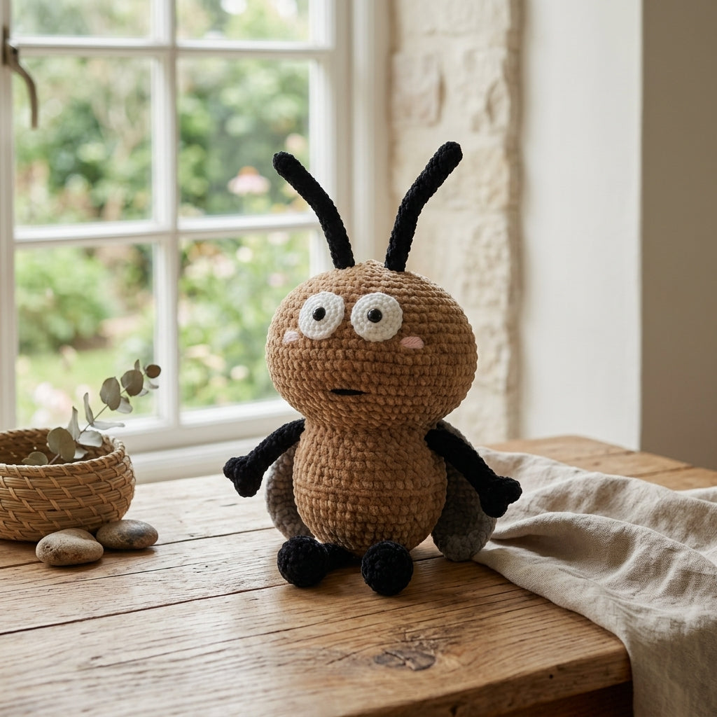 Cockroach Crochet Pattern PDF, Cute Insect Amigurumi Plush