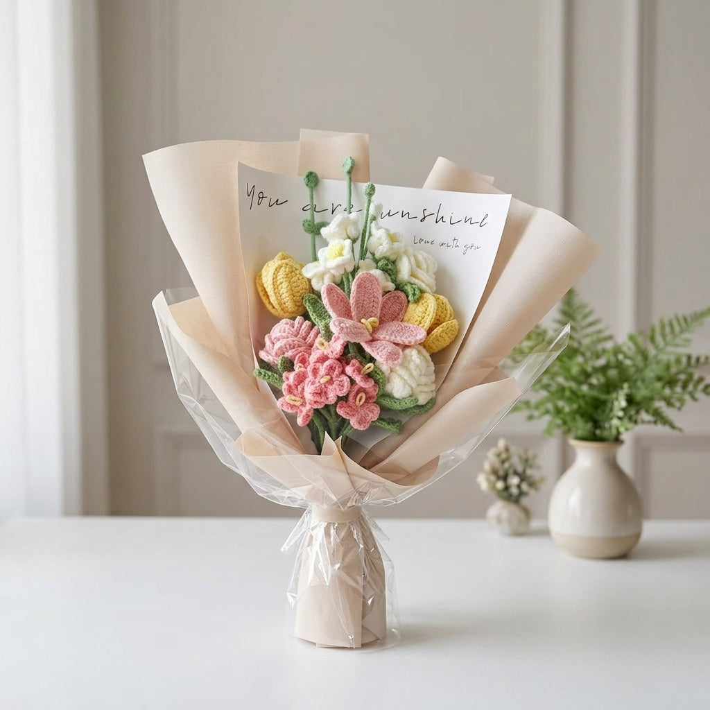 Free Gift Crochet Pattern PDF, Flower Bouquet Crochet Pattern, Instant Download, Special $0.50 Offer