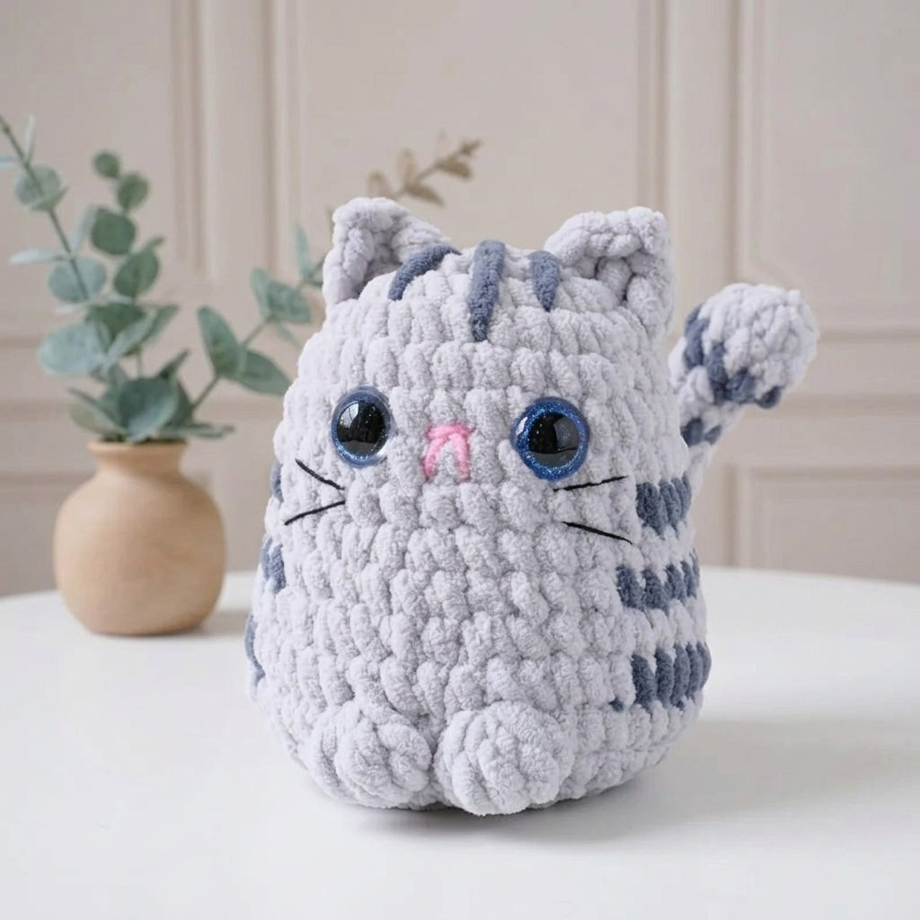 Cat Crochet Pattern Bundle, Chonky Kitten Amigurumi PDF, Free Gift