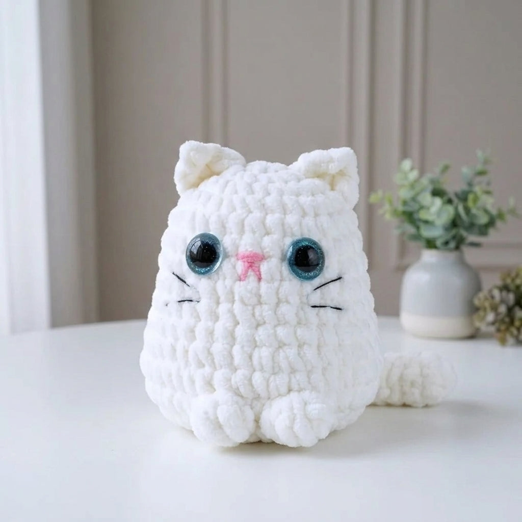 Cat Crochet Pattern Bundle, Chonky Kitten Amigurumi PDF, Free Gift