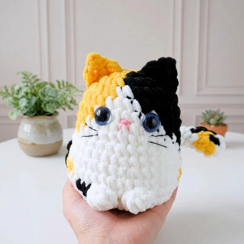 Cat Crochet Pattern Bundle, Chonky Kitten Amigurumi PDF, Free Gift