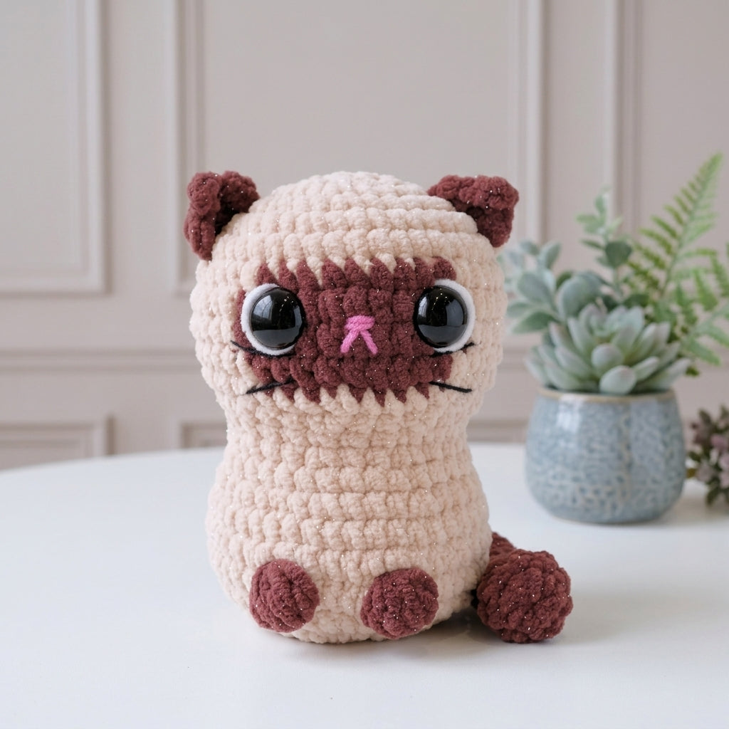 Cat Crochet Pattern Bundle, Chonky Kitten Amigurumi PDF, Free Gift