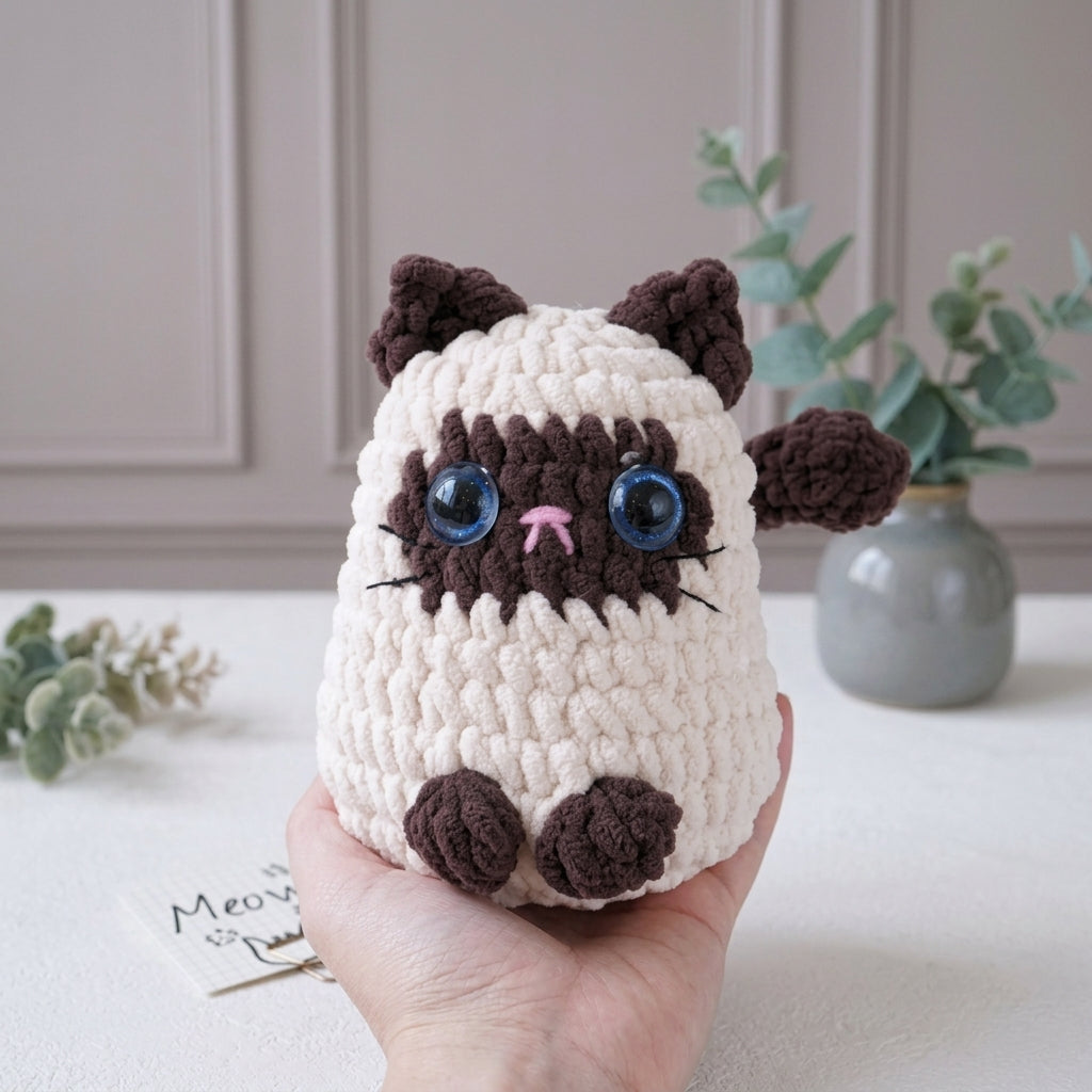 Cat Crochet Pattern Bundle, Chonky Kitten Amigurumi PDF, Free Gift