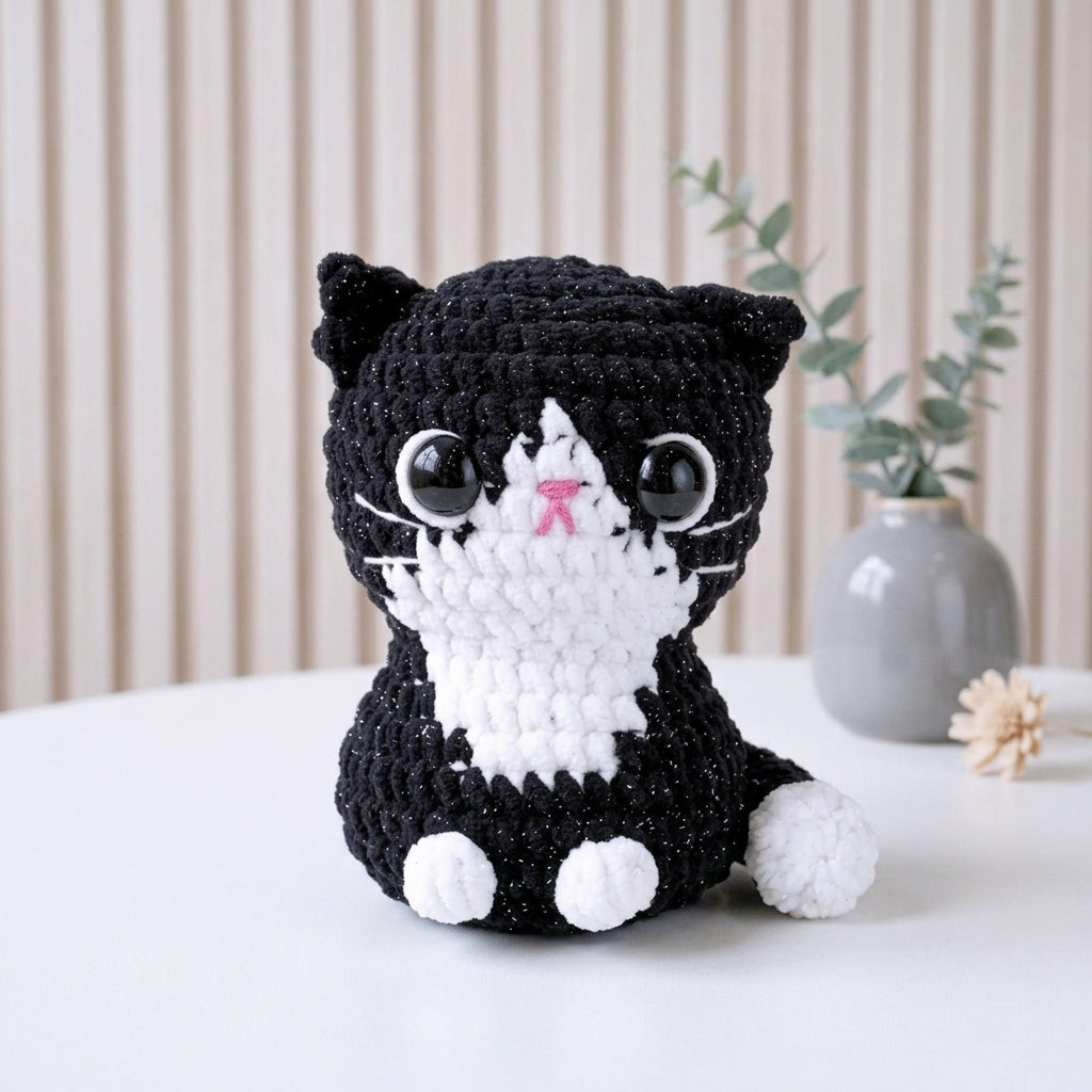Cat Crochet Pattern Bundle, Chonky Kitten Amigurumi PDF, Free Gift
