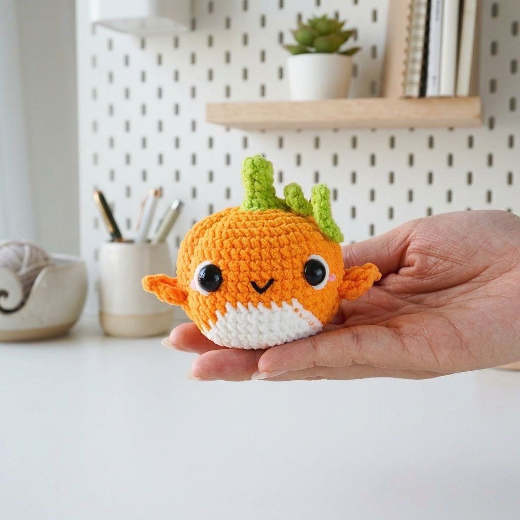 Free Pumpkin Whale Crochet Pattern, Cute Halloween Amigurumi PDF Download