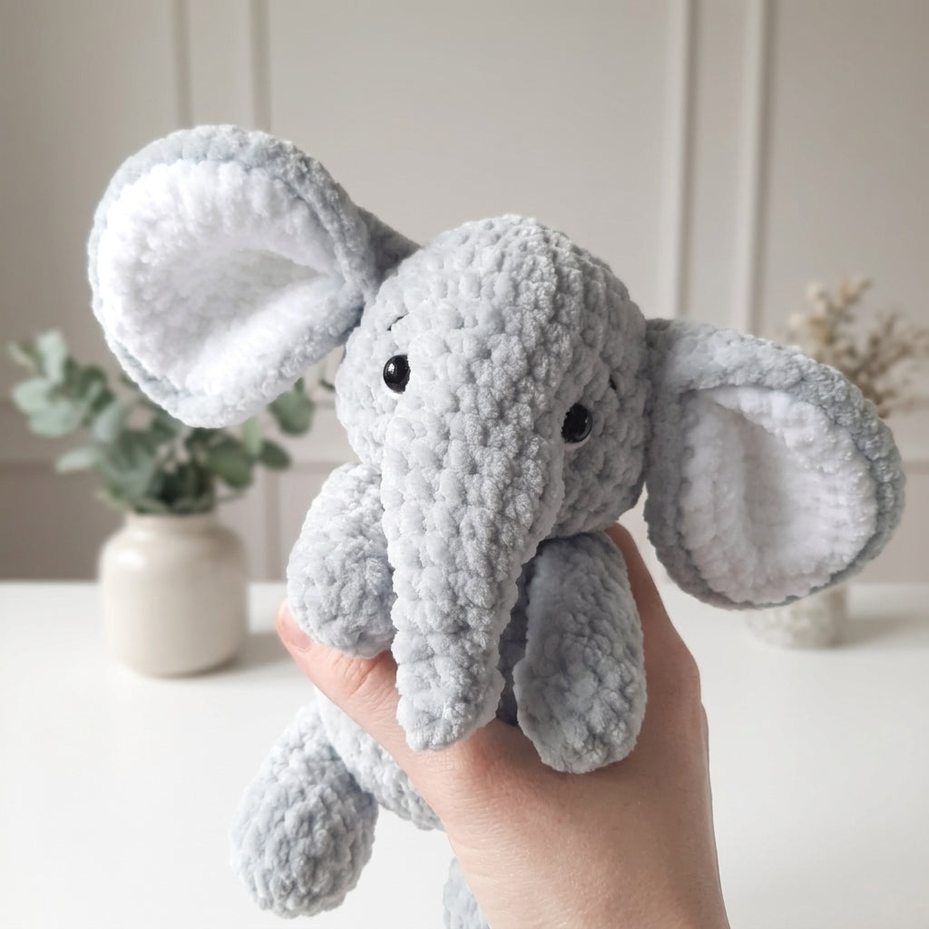 Free Elephant Crochet Pattern, Cute Amigurumi Plush PDF Download