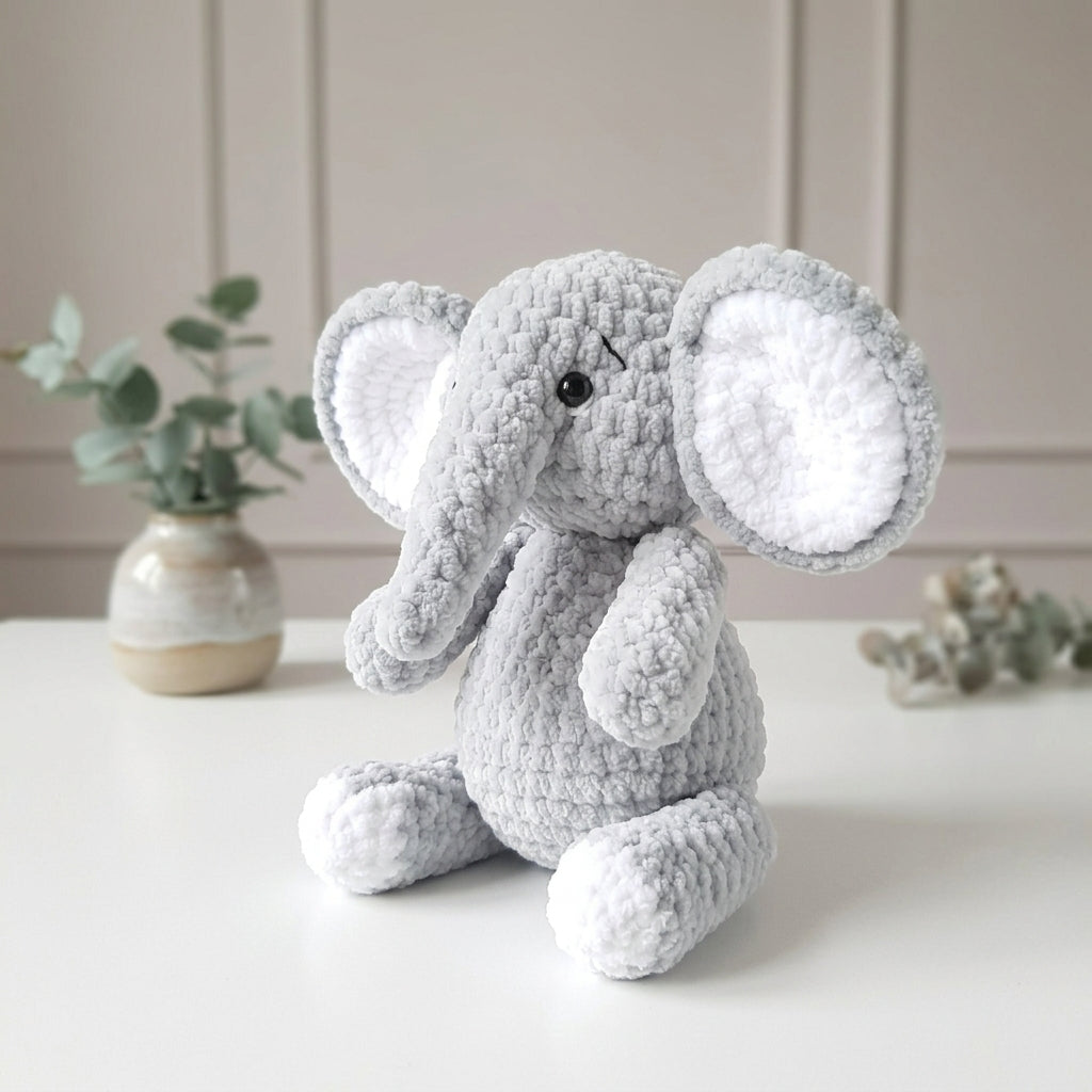 Free Elephant Crochet Pattern, Cute Amigurumi Plush PDF Download