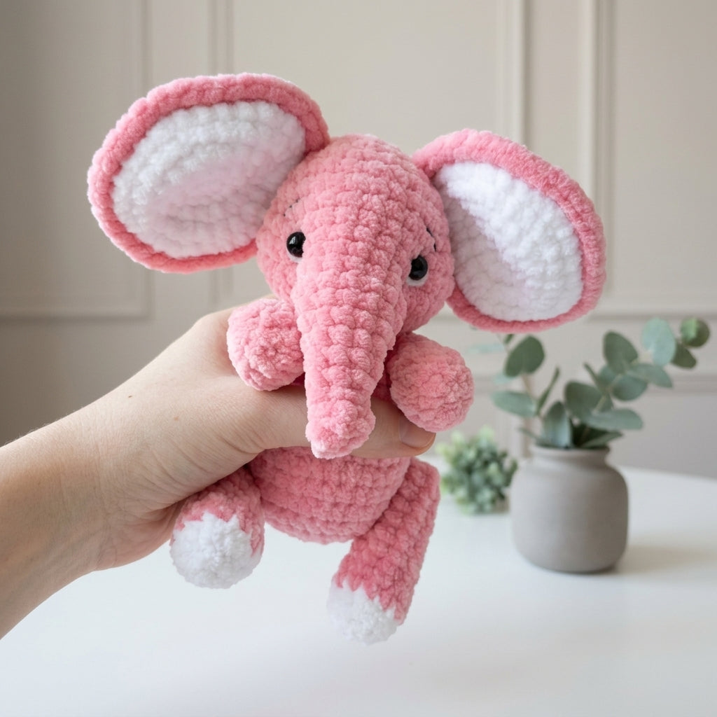 Free Elephant Crochet Pattern, Cute Amigurumi Plush PDF Download