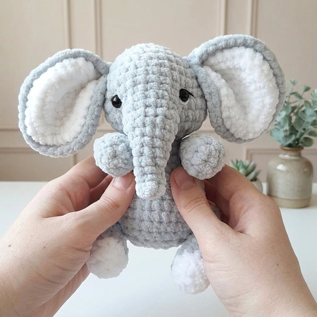 Free Elephant Crochet Pattern, Cute Amigurumi Plush PDF Download