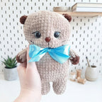 Little Kitten Crochet Pattern, Kawaii Cat Plush Amigurumi PDF Free Gift