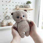 Little Kitten Crochet Pattern, Kawaii Cat Plush Amigurumi PDF Free Gift