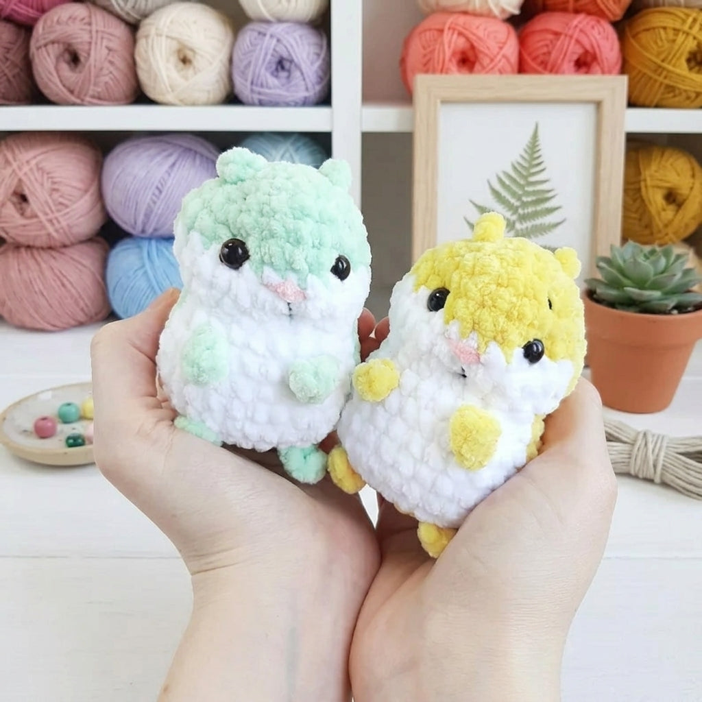 Mini Hamster Crochet Pattern, Kawaii Plush Amigurumi PDF Free Gift