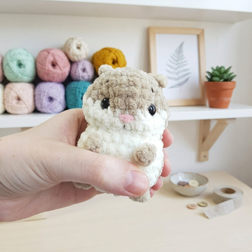 Mini Hamster Crochet Pattern, Kawaii Plush Amigurumi PDF Free Gift
