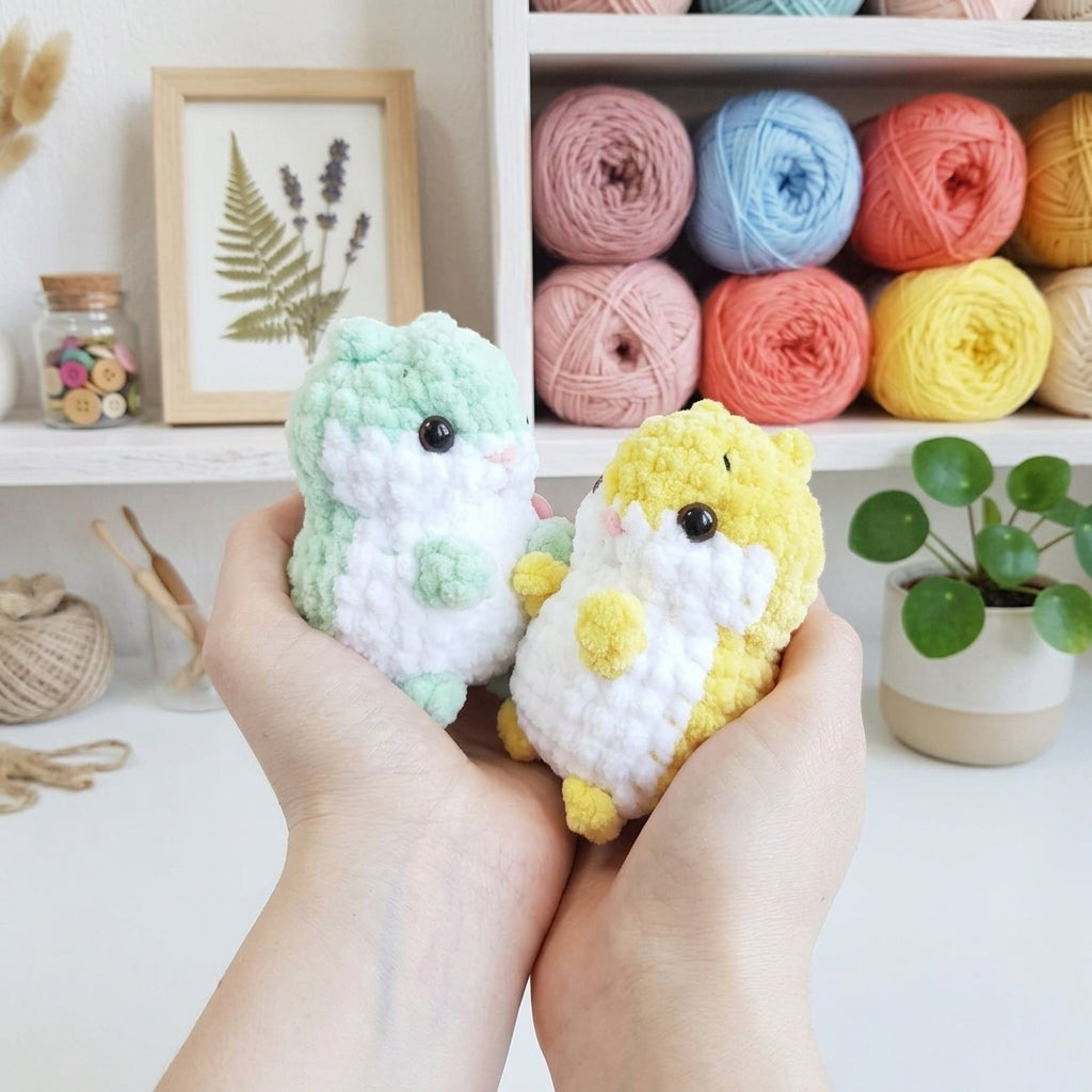 Mini Hamster Crochet Pattern, Kawaii Plush Amigurumi PDF Free Gift