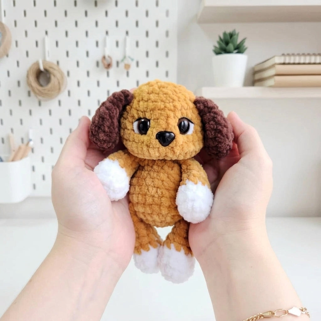 Free Mini Puppy Crochet Pattern, Cute Dog Amigurumi Plush PDF Download