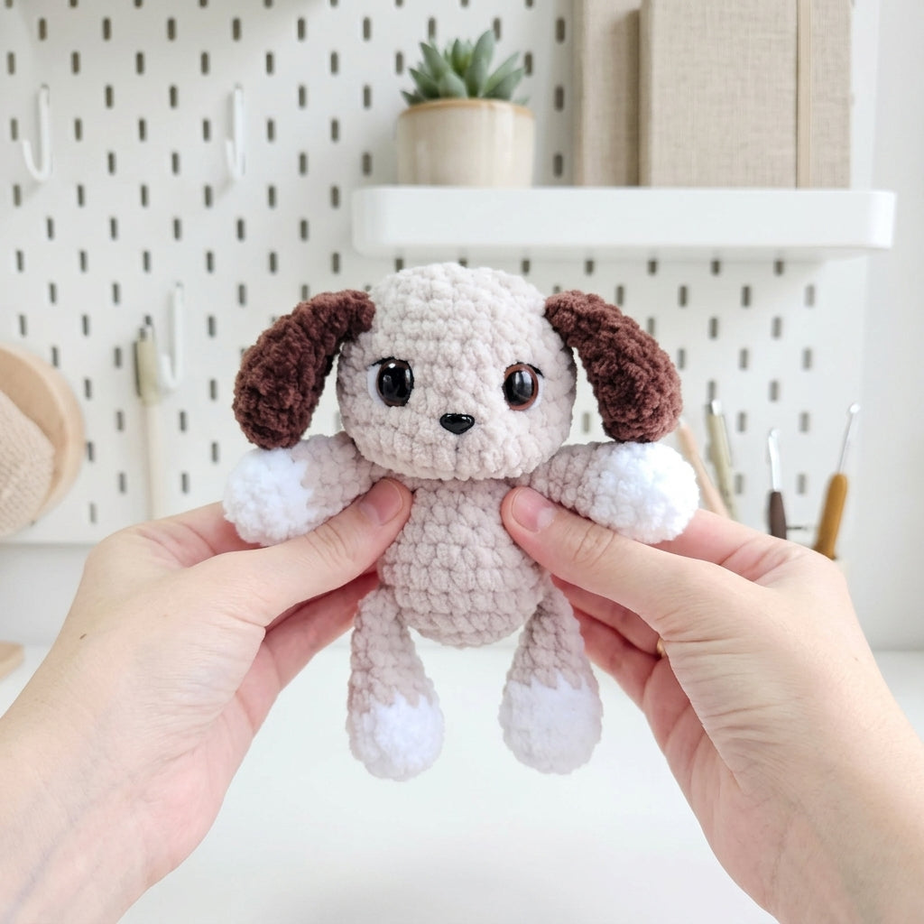 Free Mini Puppy Crochet Pattern, Cute Dog Amigurumi Plush PDF Download