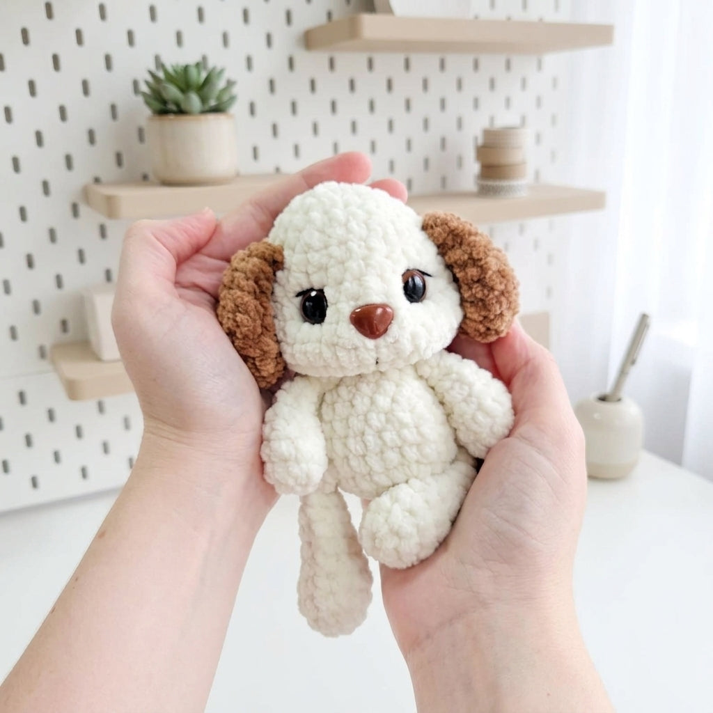 Free Mini Puppy Crochet Pattern, Cute Dog Amigurumi Plush PDF Download