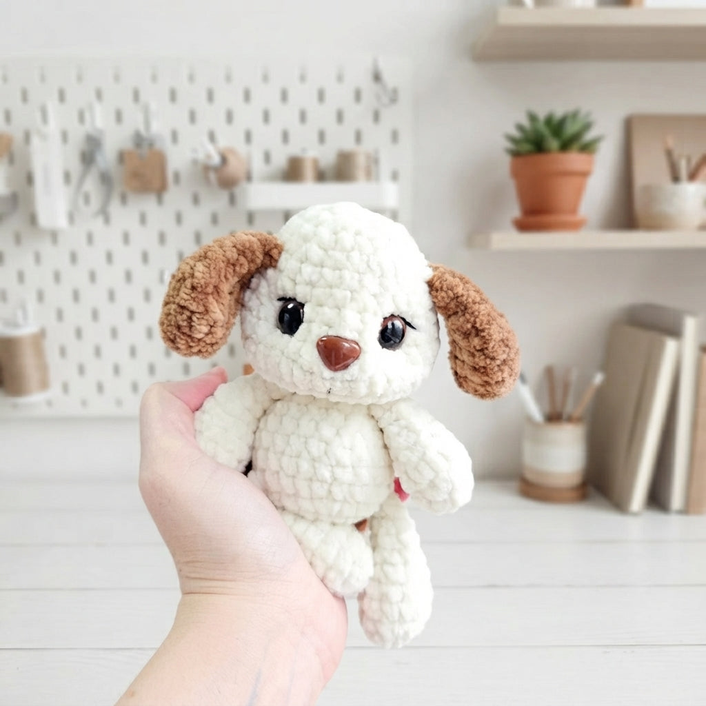 Free Mini Puppy Crochet Pattern, Cute Dog Amigurumi Plush PDF Download