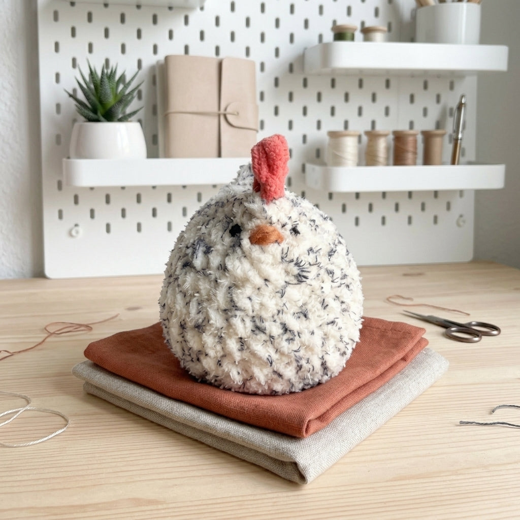 Chicken Crochet Pattern, Kawaii Hen Plush Amigurumi PDF Free Gift