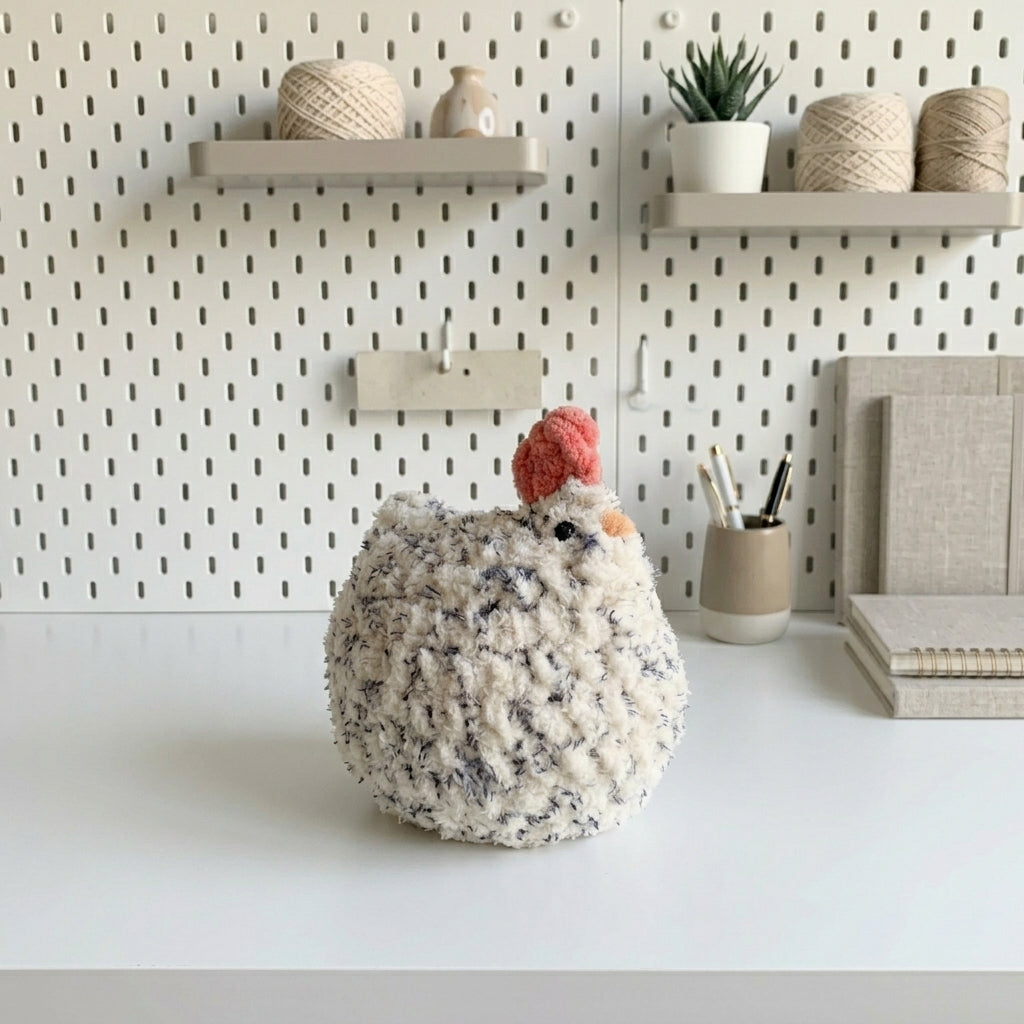 Chicken Crochet Pattern, Kawaii Hen Plush Amigurumi PDF Free Gift