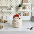 Chicken Crochet Pattern, Kawaii Hen Plush Amigurumi PDF Free Gift