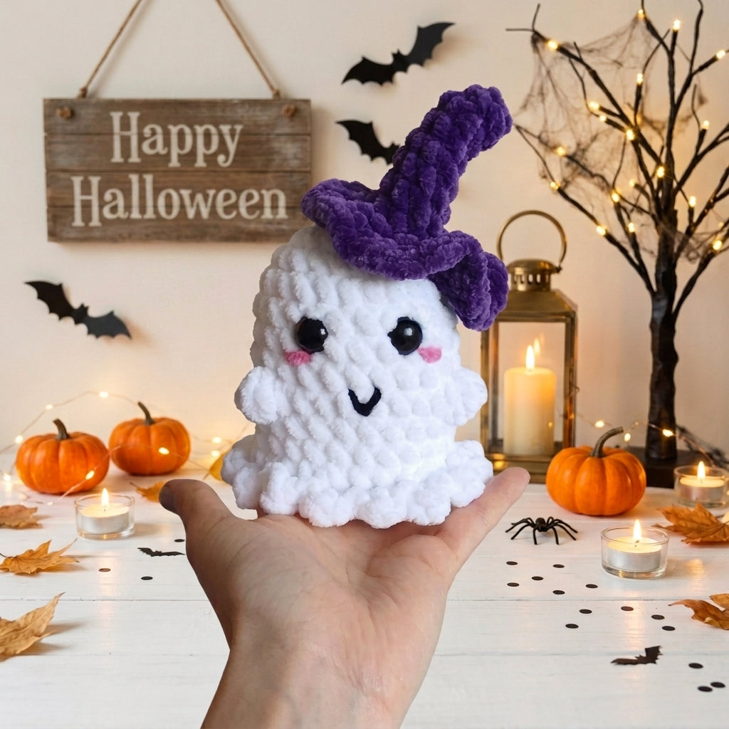 Free Halloween Crochet Pattern, Ghost Pumpkin Bat Amigurumi PDF Download