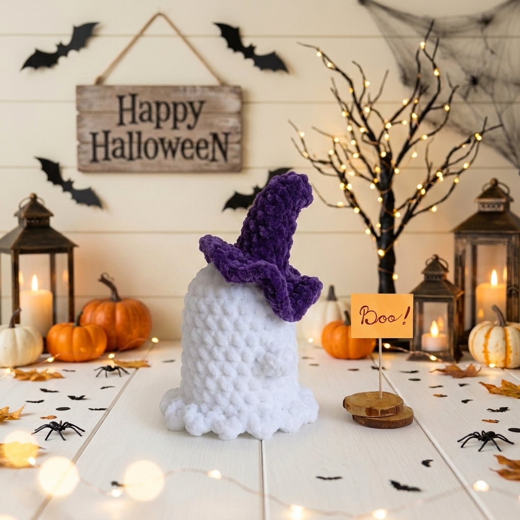 Free Halloween Crochet Pattern, Ghost Pumpkin Bat Amigurumi PDF Download