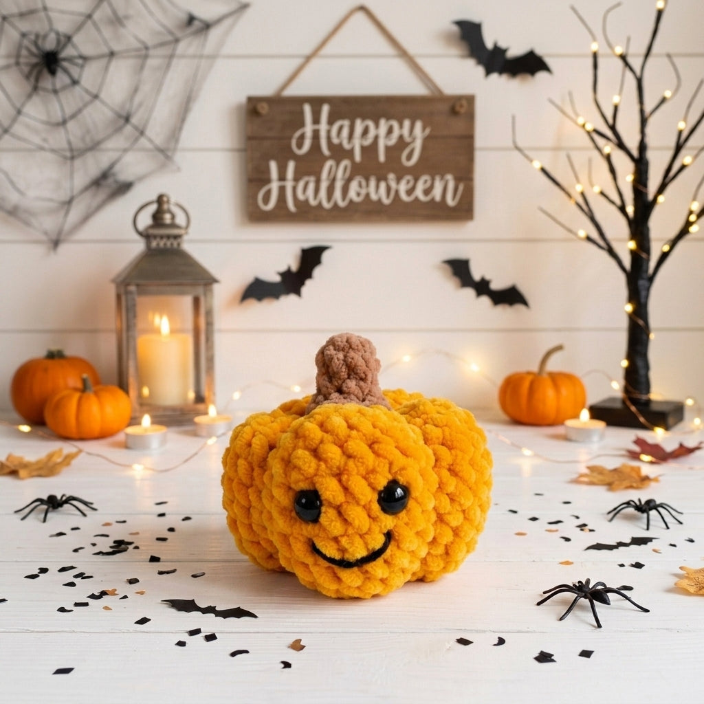 Free Halloween Crochet Pattern, Ghost Pumpkin Bat Amigurumi PDF Download