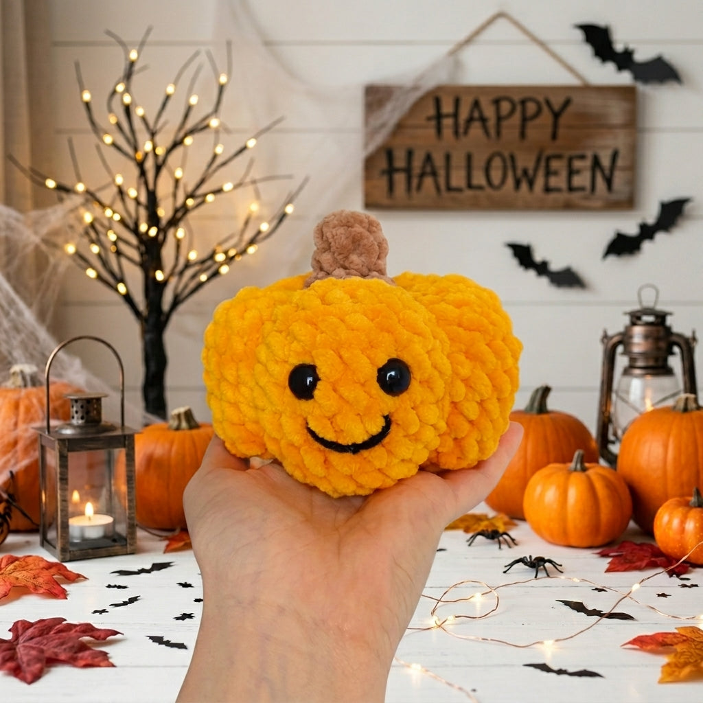 Free Halloween Crochet Pattern, Ghost Pumpkin Bat Amigurumi PDF Download