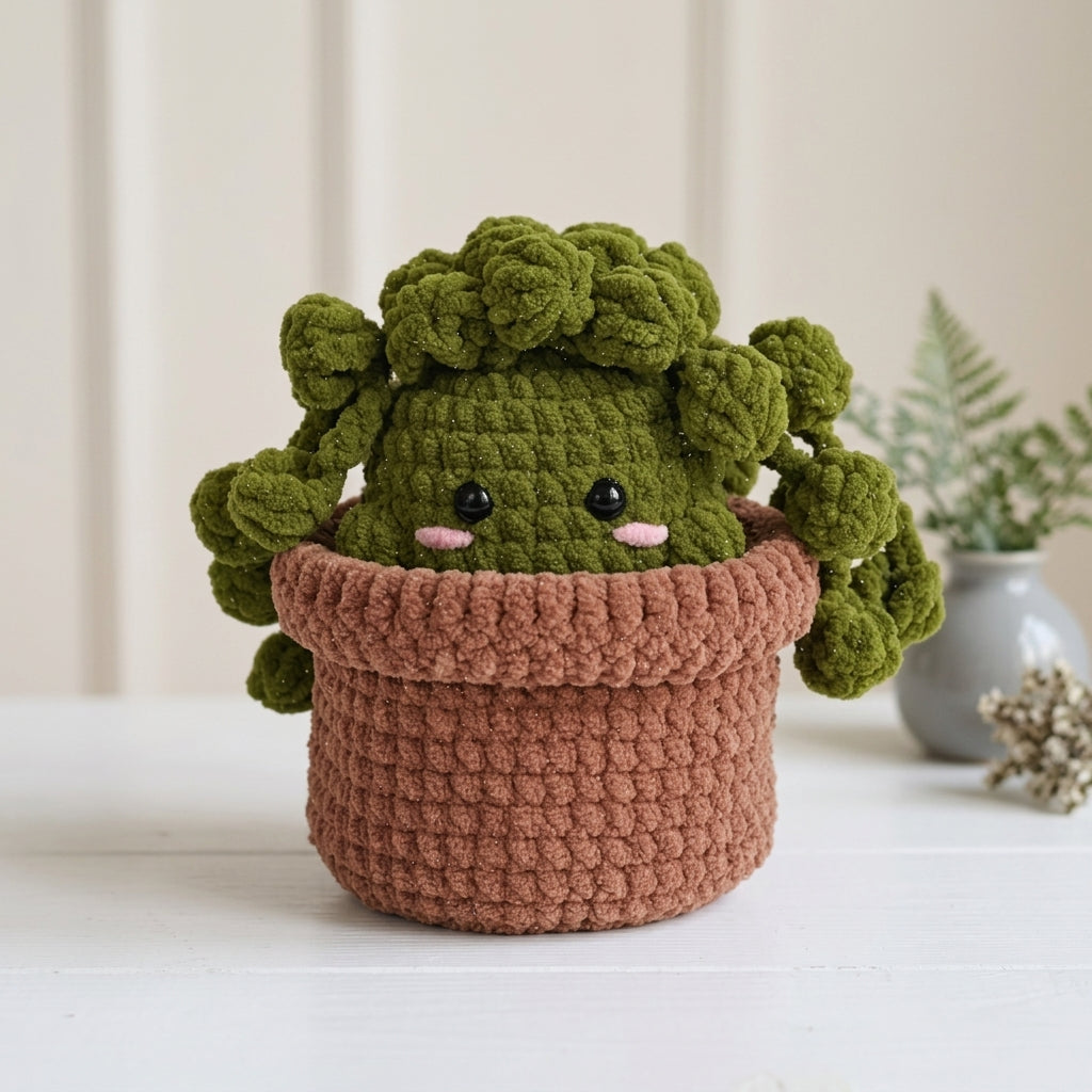 Crochet Plant Pattern, Baby String of Pearls Amigurumi PDF Free Gift