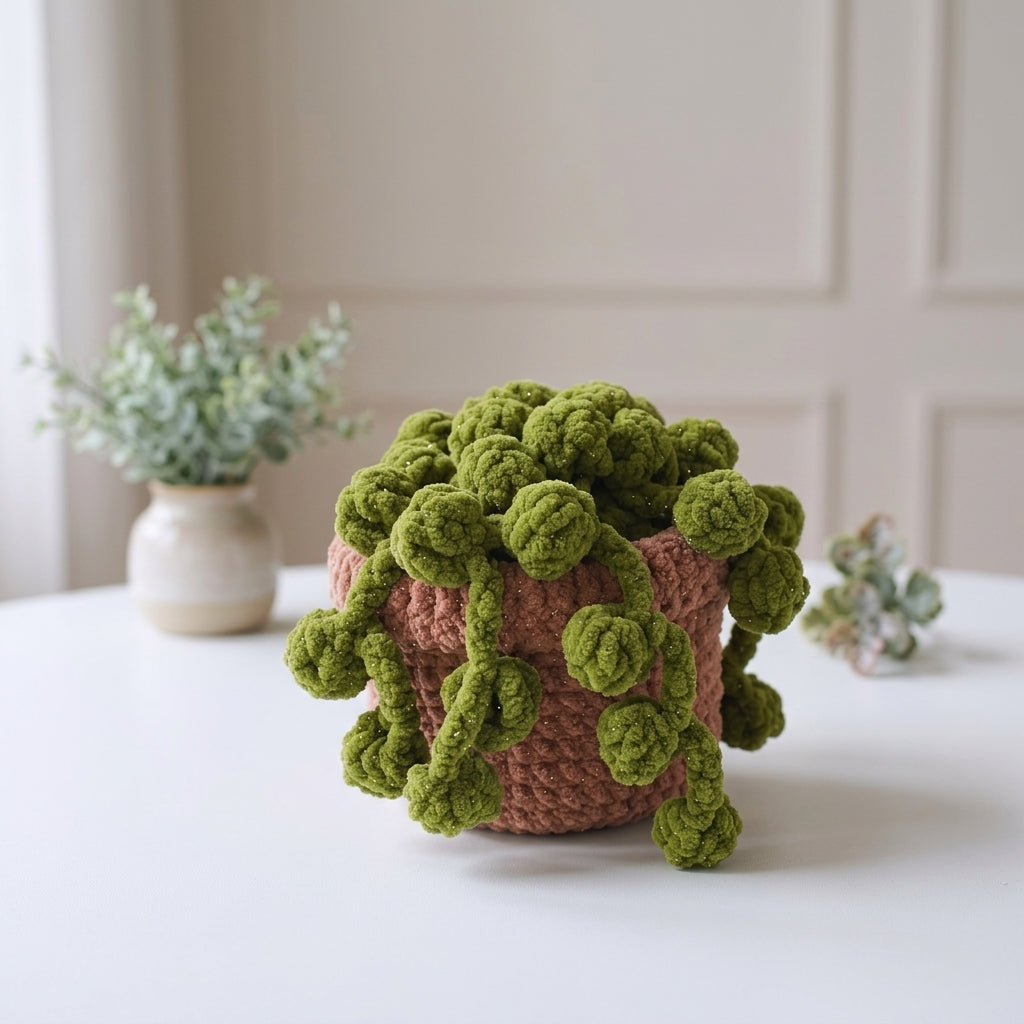 Crochet Plant Pattern, Baby String of Pearls Amigurumi PDF Free Gift